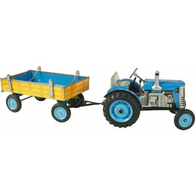 Kovap Traktor ZETOR s valníkem modrý – plastové disky