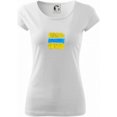 Turistická Cyklo značka žluto modrá pure dámské triko bílá