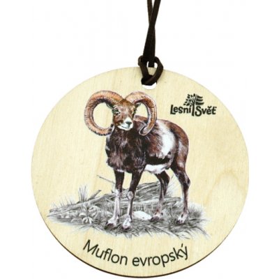Lesní svět Dřevěná medaile klasik muflon – Zboží Dáma