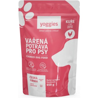 Yoggies Vařená potrava kuřecí maso s rýží 650 g – Zboží Mobilmania