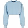 Dámská mikina Ladies Cropped Flower Embroidery Terry Crewneck balticblue