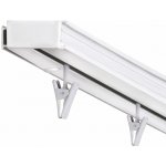 Záclonová kolejnice jednořadá, 150 cm, plast, bílá – Zboží Dáma
