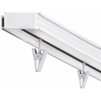 Záclonová kolejnice jednořadá, 150 cm, plast, bílá – Zboží Dáma