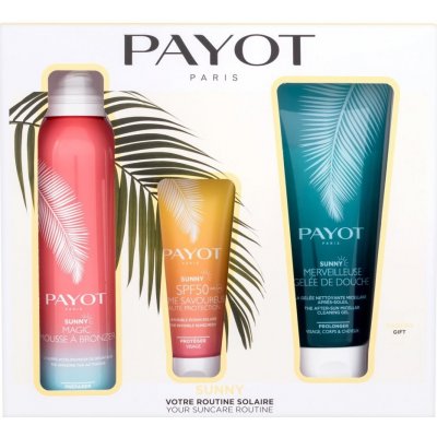 Payot Sunny pěna na opalování Sunny Magic Mousse 200 ml + gel po opalování Sunny The After-Sun Micellar Cleaning Gel 200 ml + opalovací krém na obličej Sunny Delicious Cream SPF50 50 ml dárková sada