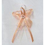 Vonička (vývazek) svatební - losos-zlatá s perlovým květem I – Zboží Mobilmania