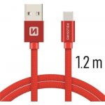Swissten 71521206 USB/USB-C, 1,2m, červený – Hledejceny.cz