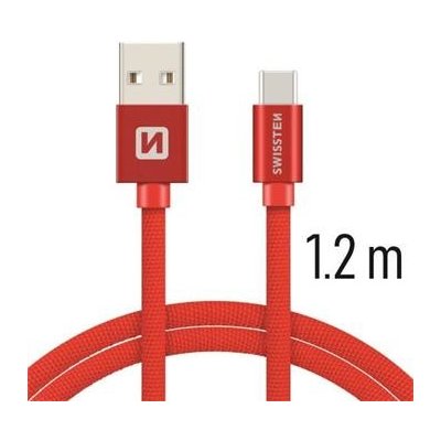 Swissten 71521206 USB/USB-C, 1,2m, červený – Zboží Mobilmania