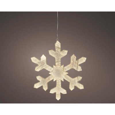 KAEMINGK Vánoční dekorace světelná sněhová vločka LED teplá bílá, 59x1 cm – Hledejceny.cz