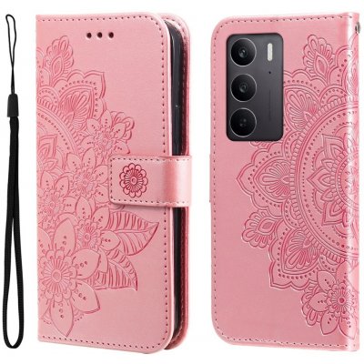 Mandala knížkové pouzdro na Realme C75 - růžové – Zboží Živě
