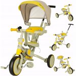 TRIKE FIX V4 žluto šedá s stříškou – Zboží Dáma