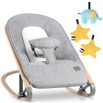 Nukido dětské houpací lehátko s hračkami NK-53 šedá – Zboží Dáma