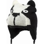 Haker Dětská zimní čepice zvířátko pes černobílá – Zboží Mobilmania