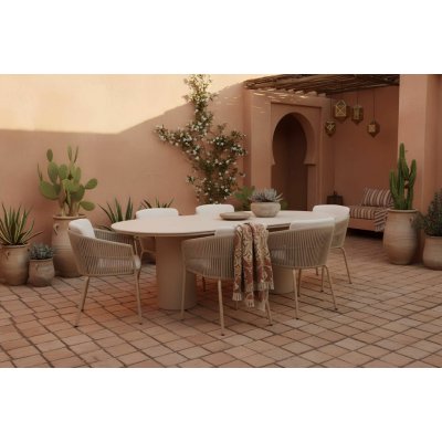 Hartman Valencia & Sevilla cappuccino – stůl 220 × 100 cm + 6 křesel – Hledejceny.cz