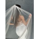 Svatební závoj s třpytkami 200 cm (ZDR-303) Biela (#2)