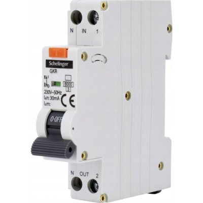 Schelinger jistič RCBO AC 1P B 16A 30mA (proudový chránič s jističem) – Hledejceny.cz