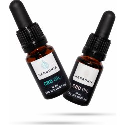 Herbonia Výhodný balíček pro pár 10% CBD Konopný olej, 10 ml + 15% CBD Konopný olej, 10 ml