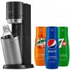 Sodobar SodaStream DUO Black + Sirup Pepsi 440 ml + Sirup Mirinda 440 ml + Sirup 7UP 440 ml
