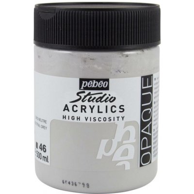 Pebeo Neutral grey 46 Studio Acrylics 500 ml krycí malba – Zboží Dáma