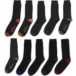 Lee Cooper 10 Pack Socks Mens Black Asst – Zboží Mobilmania