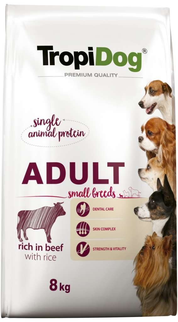 Tropidog Premium Adult S Beef & Rice 8 kg