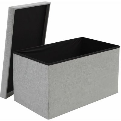 Ruhhy 25996 Taburet skládací látkový, 80 kg, 60 x 30 x 30 cm, tmavě šedá – Zbozi.Blesk.cz