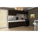 FRONTI Kuchyňská linka TATIANA 240x180 cm Wenge + Bílý mat – Zboží Dáma