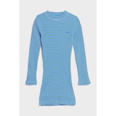 Gant D2. Striped Rib Polo Dress modrá