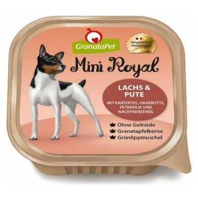 GranataPet Mini Royal Adult Dog losos krůtí brambory šípek petrželka a pupalkový olej 150 g – Hledejceny.cz