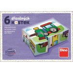 Dino obrázkové kostky Doprava 6 kostek – Zboží Dáma
