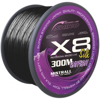 Mistrall šňůra Shiro catfish X8 300m 0,50mm černá – Zboží Dáma