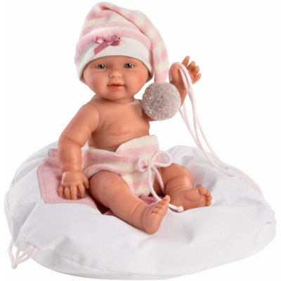 Llorens 26314 NEW BORN HOLČIČKA realistická miminko s celovinylovým tělem 26 cm – Zboží Mobilmania