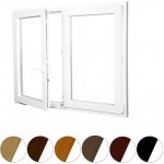 ALUPLAST Plastové okno dvoukřídlé dekor/bílé 160x140 Levé, Trojsklo Ug= 0,7 – Hledejceny.cz