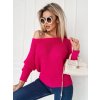 Dámský svetr a pulovr Fashionweek Pulovr s netopýřím rukávem SV107 Růžový neon