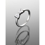 Prosperk Prsten ocelový mašlička čirý zirkon 12702 – Zbozi.Blesk.cz