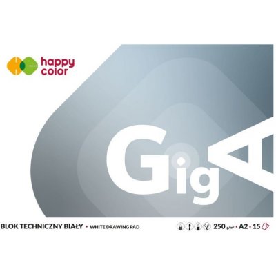 Happy Color Skicák technický bílý 250g/m2 15 listů A2 – Zboží Dáma