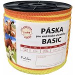 Páska BASIC 20 mm pro el. ohradník 4x0 16 mm Niro žluto oranž. 200 m – Hledejceny.cz