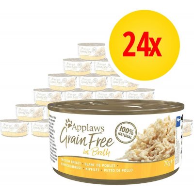 Applaws Cat kuřecí prsa 24 x 70 g – Zboží Mobilmania