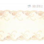 Elastická krajka béžová, 185 mm – Sleviste.cz