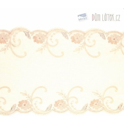 Elastická krajka béžová, 185 mm – Sleviste.cz