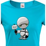 Canvas Dámské tričko Marvin robot Modrá – Hledejceny.cz