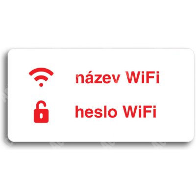 ACCEPT Piktogram WiFi - bílá tabulka - barevný tisk bez rámečku – Hledejceny.cz