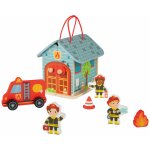 Playtive Dřevěný domeček s figurkami hasiči – Zboží Dáma