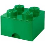 LEGO® úložný box s šuplíkem 25 x 25 x 18 cm tmavě zelená – Hledejceny.cz