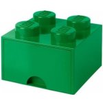 LEGO® úložný box s šuplíkem 25 x 25 x 18 cm tmavě zelená – Zboží Dáma