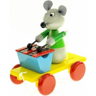 Teddies Myš s xylofonem tahací 20 cm – Zboží Mobilmania