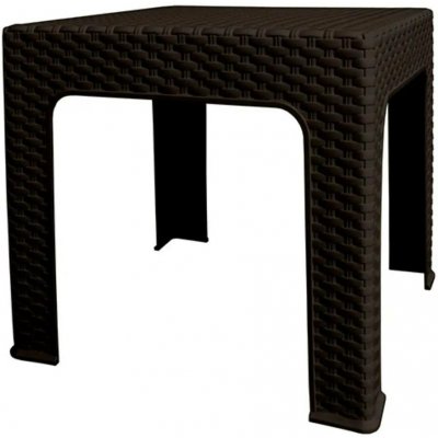 Marex Trade Stolek Bistro polyratan 42 x 42 x 48 cm, hnědý – Hledejceny.cz