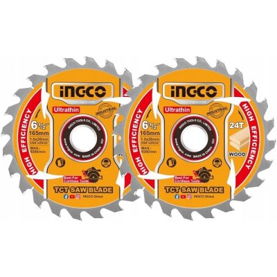 Kotouč řezný 165mm, sada 2ks, tenký, Ingco – Zboží Dáma