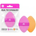 Real Techniques Miracle 2 v 1 Powder Puff víceúčelová labutěnka pro nanášení pudrových a tekutých produktů růžová – Zboží Dáma