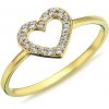 Prsteny Lillian Vassago Zlatý prsten srdce se zirkony LLV98 GR004