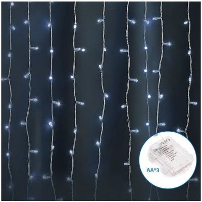 Aigostar B.V. | Aigostar-LED Venkovní vánoční řetěz 300xLED/8 funkcí 3xAA 6x2m IP44 studená bílá | B10303K3J – Hledejceny.cz